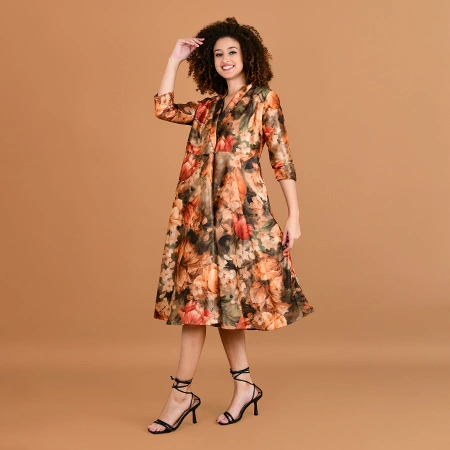  Professional Modeling Photoshoot for Wrap Midi Dress